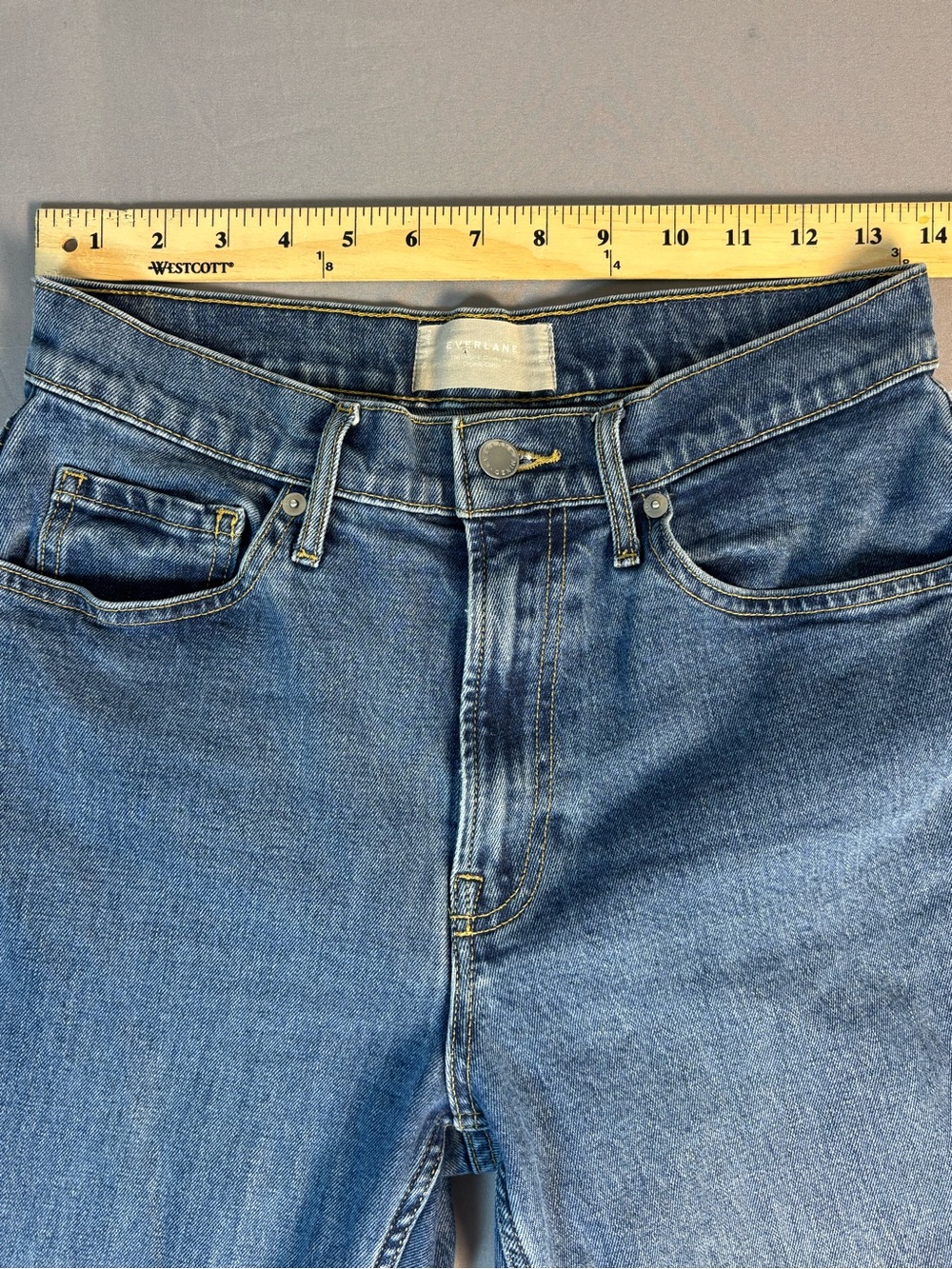 Everlane Denim The Original Cheeky Jean in Medium Blue Size 27 Womens - Picture 3 of 11